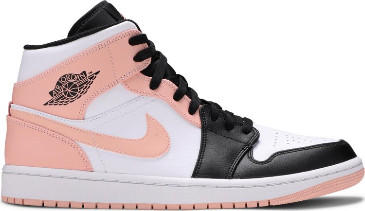 נעלי סניקרס Air Jordan 1 Mid 'Crimson Tint' של המותג נייקי בצבע כתום עשויות עוֹר