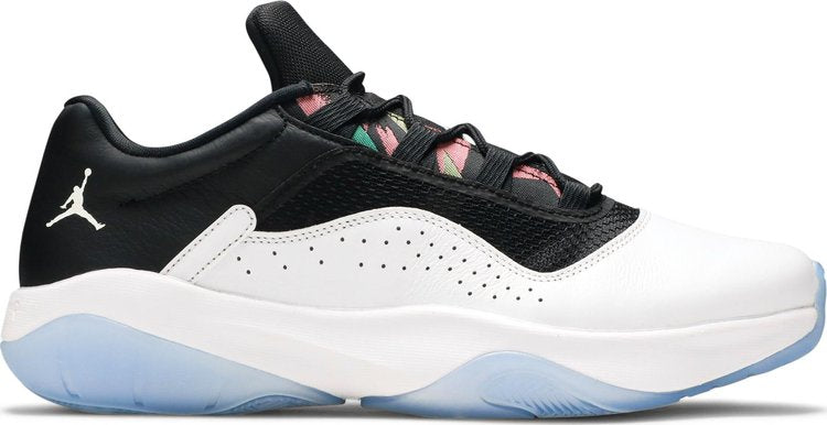 נעלי סניקרס Air Jordan 11 CMFT Low 'White Black' של המותג נייקי בצבע לבן עשויות עוֹר