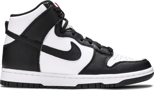 נעלי סניקרס Wmns Dunk High 'Black White' של המותג נייקי בצבע שָׁחוֹר עשויות עוֹר