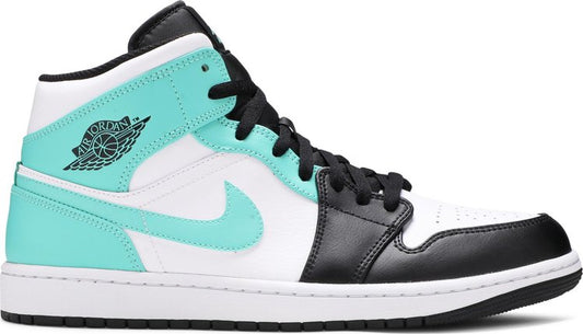 נעלי סניקרס Air Jordan 1 Mid 'Tropical Twist' של המותג נייקי בצבע ירוק עשויות עוֹר