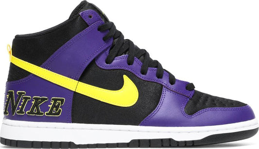 נעלי סניקרס Dunk High Premium EMB 'Lakers' של המותג נייקי בצבע סָגוֹל עשויות עוֹר