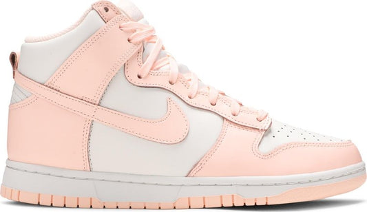 נעלי סניקרס Wmns Dunk High 'Crimson Tint' של המותג נייקי בצבע וָרוֹד עשויות עוֹר