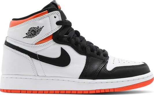 נעלי סניקרס Air Jordan 1 Retro High OG GS 'Electro Orange' של המותג נייקי בצבע כתום עשויות עוֹר