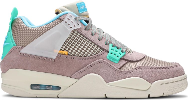 נעלי סניקרס Union LA x Air Jordan 4 Retro 'Taupe Haze' של המותג נייקי בצבע שָׁזוּף עשויות עור (זמש)