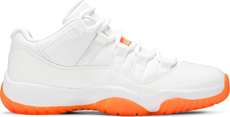 נעלי סניקרס Wmns Air Jordan 11 Retro Low 'Bright Citrus' של המותג נייקי בצבע לבן עשויות עור פטנט