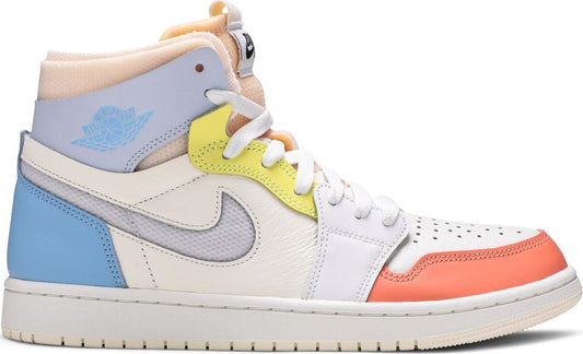 נעלי סניקרס Air Jordan 1 Zoom Air Comfort High 'To My First Coach' של המותג נייקי בצבע לבן עשויות 