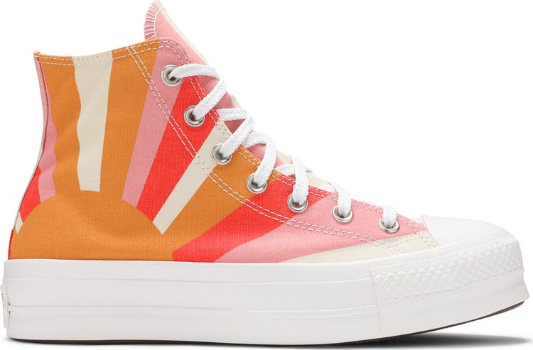 נעלי סניקרס Wmns Chuck Taylor All Star Platform High 'Summer Spirit' של המותג קונברס אולסטאר בצבע צבעוני עשויות בַּד