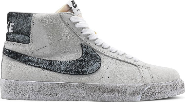 נעלי סניקרס Zoom Blazer Mid Premium SB 'Faded Pack - Grey Fog Black' של המותג נייקי בצבע אפור עשויות 