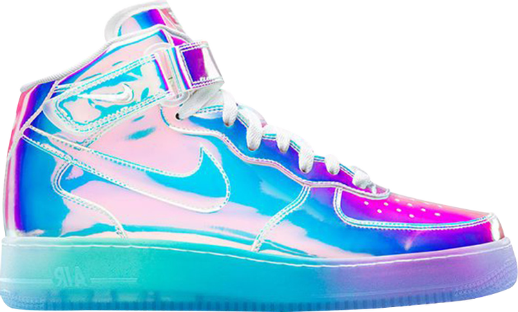 נעלי סניקרס Air Force 1 Mid 'Iridescent' iD של המותג נייקי בצבע צבעוני עשויות 