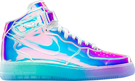 נעלי סניקרס Air Force 1 Mid 'Iridescent' iD של המותג נייקי בצבע צבעוני עשויות 