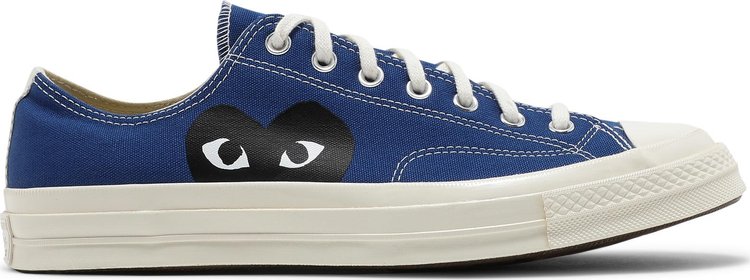 נעלי סניקרס Comme des Garçons PLAY x Chuck 70 Low 'Blue Quartz' של המותג קונברס אולסטאר בצבע כְּחוֹל עשויות בַּד