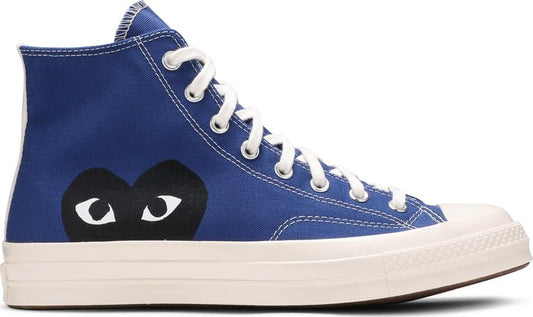 נעלי סניקרס Comme des Garçons PLAY x Chuck 70 High 'Blue Quartz' של המותג קונברס אולסטאר בצבע כְּחוֹל עשויות בַּד