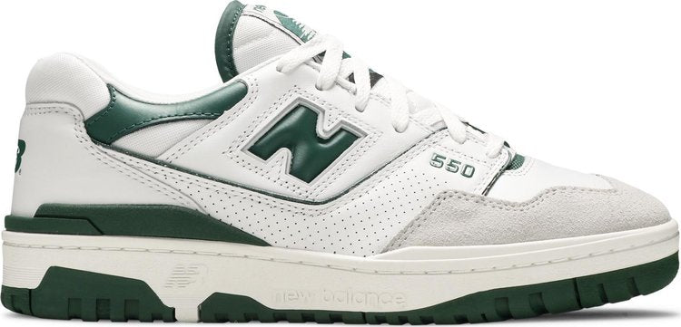 נעלי סניקרס 550 'White Green' של המותג ניו באלאנס בצבע לבן עשויות עוֹר