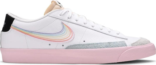 נעלי סניקרס Blazer Low '77 Vintage 'Be True' של המותג נייקי בצבע לבן עשויות עוֹר