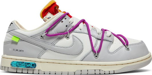 נעלי סניקרס Off-White x Dunk Low 'Lot 45 of 50' של המותג נייקי בצבע לבן עשויות עוֹר