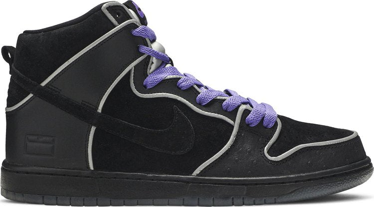 נעלי סניקרס SB Dunk High 'Purple Box' של המותג נייקי בצבע שָׁחוֹר עשויות 