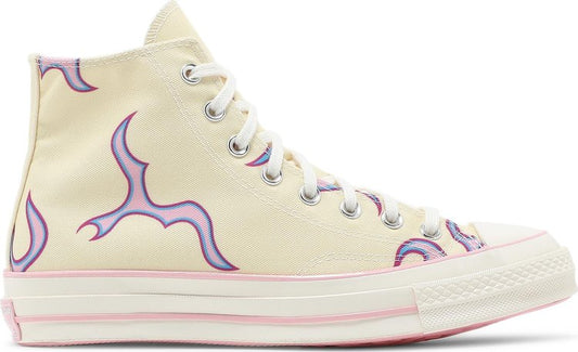 נעלי סניקרס Golf Le Fleur x Chuck 70 High 'Flame - Pastel Yellow' של המותג קונברס אולסטאר בצבע צהוב עשויות טֶקסטִיל