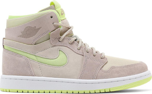 נעלי סניקרס Wmns Air Jordan 1 High Zoom Comfort 'Lemon Twist' של המותג נייקי בצבע וָרוֹד עשויות עור (זמש)