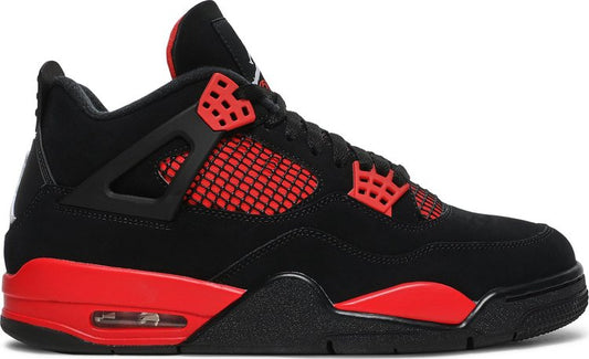 נעלי סניקרס Air Jordan 4 Retro 'Red Thunder' של המותג נייקי בצבע אָדוֹם עשויות 