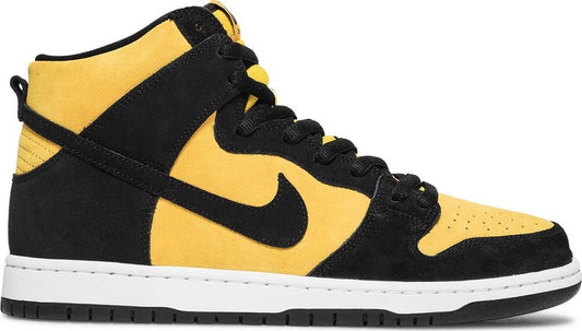 נעלי סניקרס Dunk High Pro SB 'Reverse Goldenrod' של המותג נייקי בצבע שָׁחוֹר עשויות עור (זמש)