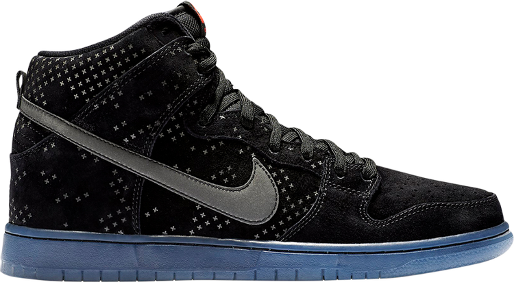 נעלי סניקרס SB Dunk High Premium 'Flash' של המותג נייקי בצבע שָׁחוֹר עשויות 