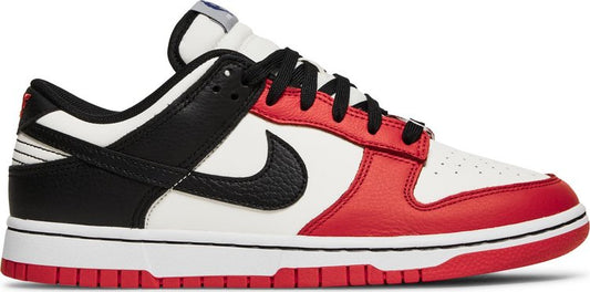 נעלי סניקרס NBA x Dunk Low EMB '75th Anniversary - Bulls' של המותג נייקי בצבע אָדוֹם עשויות עוֹר