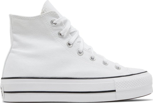 נעלי סניקרס Chuck Taylor All Star Platform High 'White' של המותג קונברס אולסטאר בצבע לבן עשויות בַּד