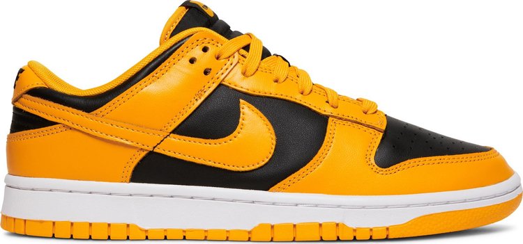 נעלי סניקרס Dunk Low 'Goldenrod' של המותג נייקי בצבע זהב עשויות עוֹר