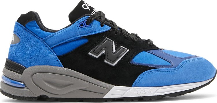 נעלי סניקרס 990v2 Made in USA 'Blue Suede' של המותג ניו באלאנס בצבע כְּחוֹל עשויות עור (זמש)