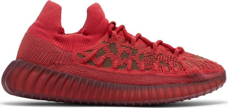 נעלי סניקרס Yeezy Boost 350 V2 CMPCT 'Slate Red' של המותג אדידס בצבע אָדוֹם עשויות ניילון פוליאסטר Primeknit