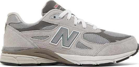 נעלי סניקרס 990v3 Big Kid Wide 'Grey' של המותג ניו באלאנס בצבע אפור עשויות רֶשֶׁת