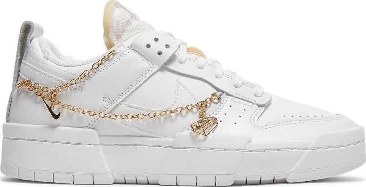 נעלי סניקרס Wmns Dunk Low Disrupt 'Lucky Charms' של המותג נייקי בצבע לבן עשויות עוֹר