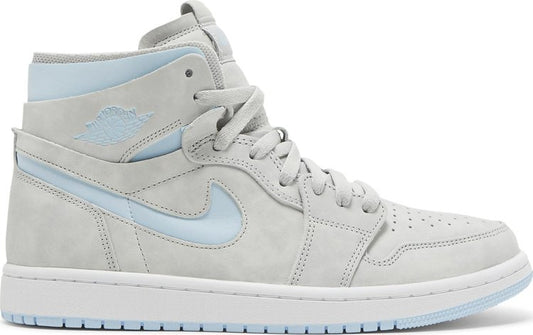 נעלי סניקרס Wmns Air Jordan 1 High Zoom Comfort 'Cool Grey Light Blue' של המותג נייקי בצבע אפור עשויות עוֹר