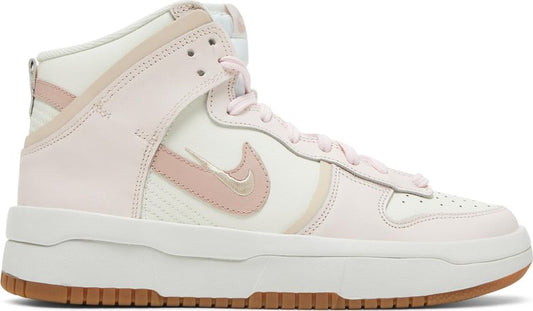 נעלי סניקרס Wmns Dunk High Up Rebel 'Pink Oxford' של המותג נייקי בצבע לבן עשויות עוֹר