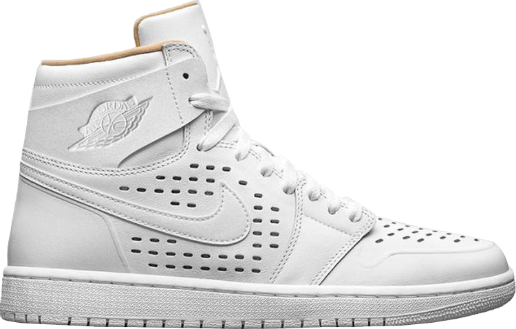 נעלי סניקרס Air Jordan 1 Retro High 'Vachetta' של המותג נייקי בצבע לבן עשויות עוֹר