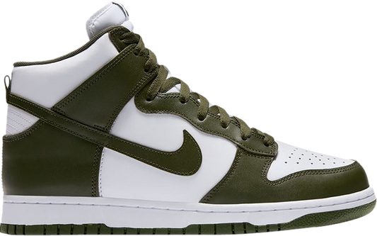 נעלי סניקרס Dunk High 'Cargo Khaki' 2017 של המותג נייקי בצבע ירוק עשויות עוֹר