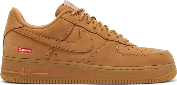 נעלי סניקרס Supreme x Air Force 1 Low SP 'Wheat' של המותג נייקי בצבע שָׁזוּף עשויות עור (נובוק)