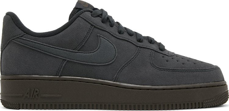 נעלי סניקרס Air Force 1 Winter Premium 'Off Noir Dark Chocolate' של המותג נייקי בצבע שָׁחוֹר עשויות עור (זמש)