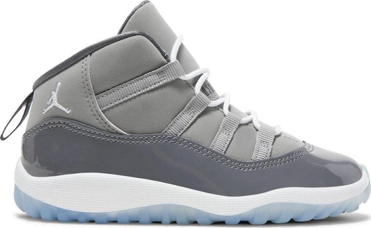 נעלי סניקרס Air Jordan 11 Retro TD 'Cool Grey' 2021 של המותג נייקי בצבע אפור עשויות עוֹר