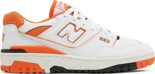 נעלי סניקרס 550 'Varsity Orange' של המותג ניו באלאנס בצבע לבן עשויות עוֹר