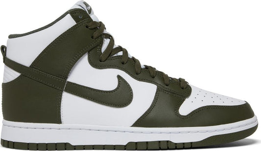 נעלי סניקרס Dunk High 'Cargo Khaki' 2022 של המותג נייקי בצבע ירוק עשויות עוֹר