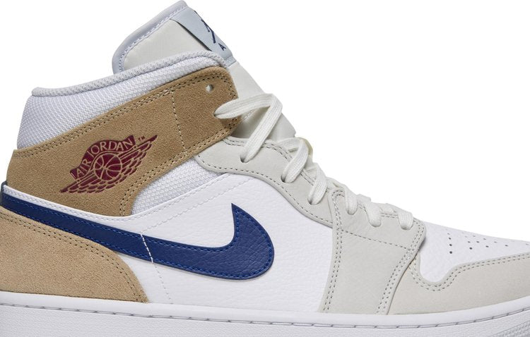 Air Jordan 1 Mid 'White Khaki Blue Void'