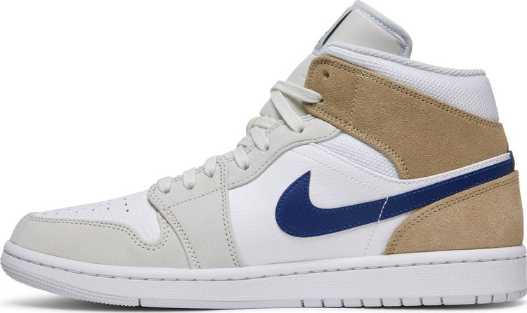 Air Jordan 1 Mid 'White Khaki Blue Void'