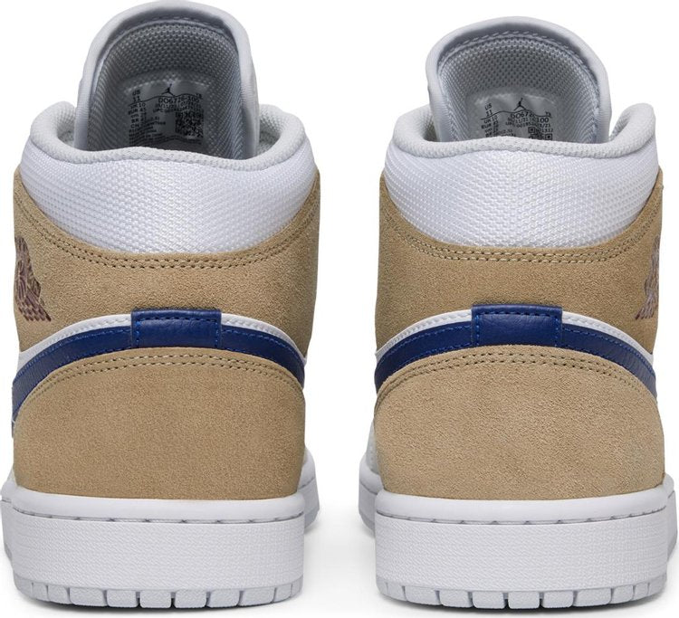 Air Jordan 1 Mid 'White Khaki Blue Void'