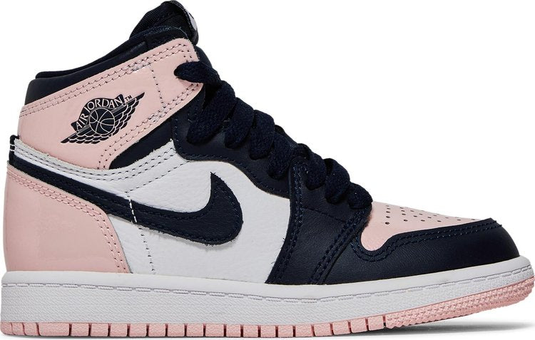 נעלי סניקרס Air Jordan 1 Retro High OG SE PS 'Bubble Gum' של המותג נייקי בצבע וָרוֹד עשויות עוֹר