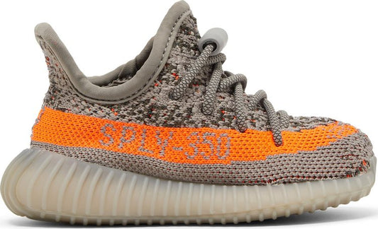 נעלי סניקרס Yeezy Boost 350 V2 Infants 'Beluga Reflective' של המותג אדידס בצבע אפור עשויות ניילון פוליאסטר Primeknit