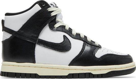 נעלי סניקרס Wmns Dunk High 'Vintage Black' של המותג נייקי בצבע שָׁחוֹר עשויות עוֹר