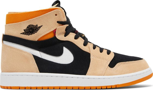 נעלי סניקרס Air Jordan 1 High Zoom Comfort 'Pumpkin Spice' של המותג נייקי בצבע שָׁחוֹר עשויות עור (זמש)