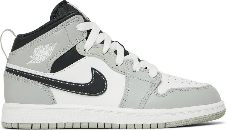 נעלי סניקרס Air Jordan 1 Mid PS 'Light Smoke Grey' של המותג נייקי בצבע אפור עשויות עוֹר