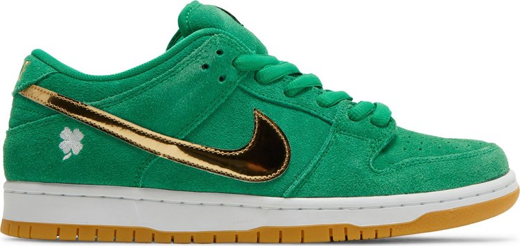 נעלי סניקרס Dunk Low SB 'St. Patrick’s Day' של המותג נייקי בצבע ירוק עשויות עור (זמש)